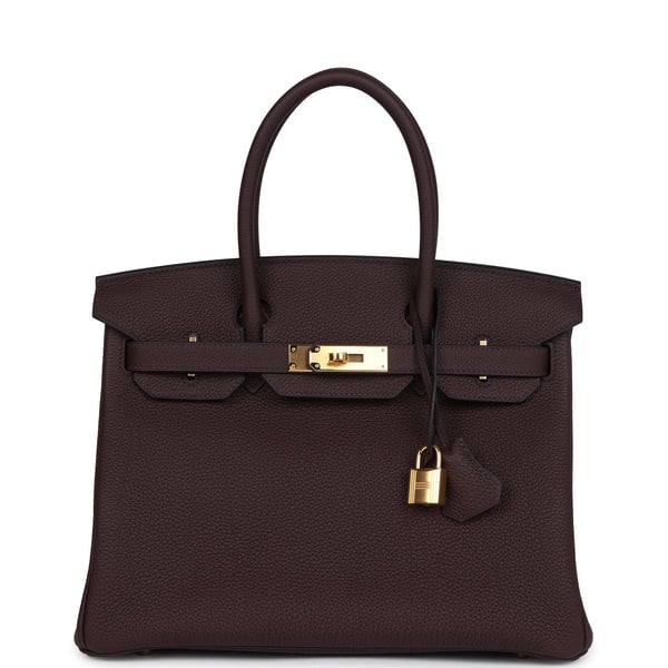 Hermes Hermes Birkin 30 Rouge Sellier Togo Gold Hardware