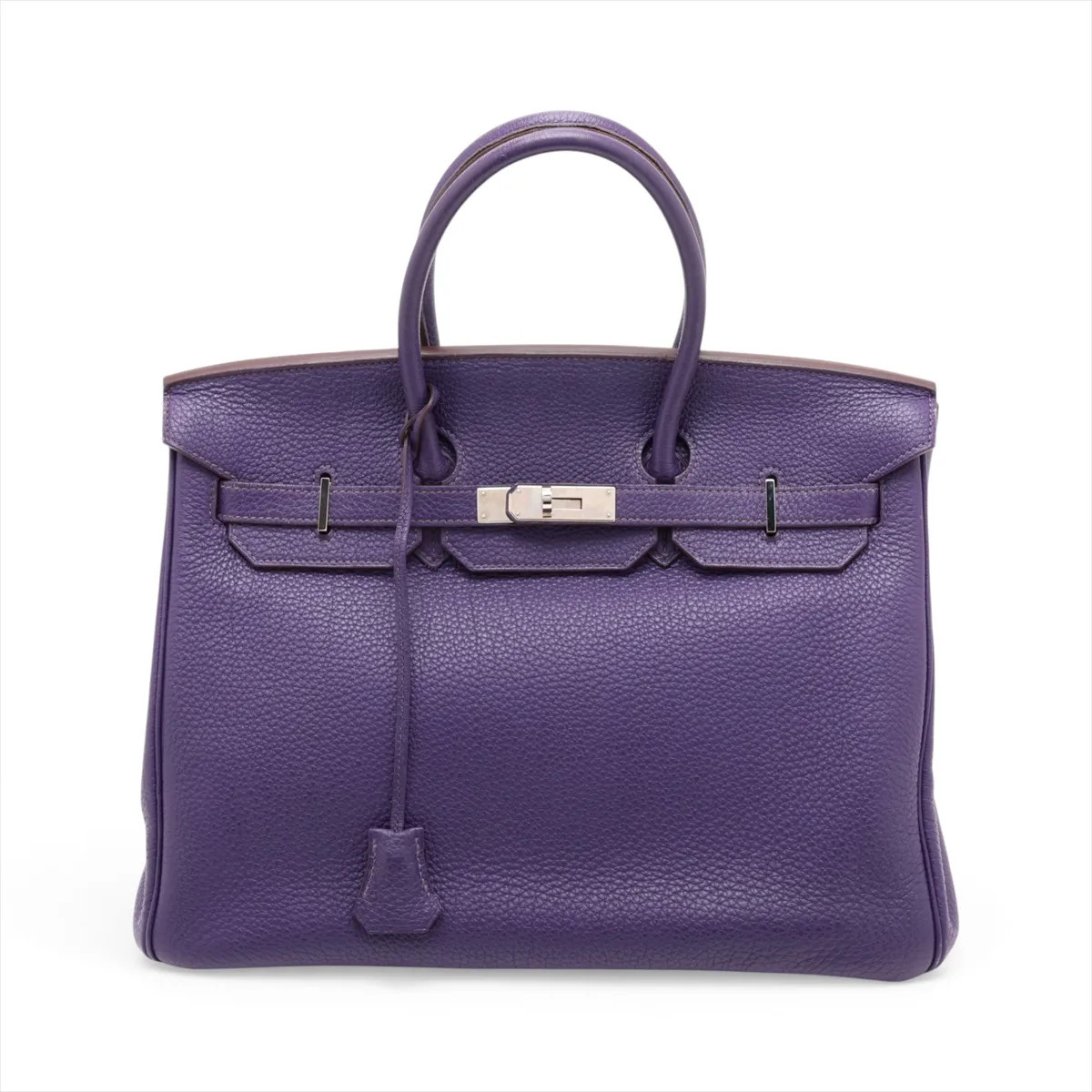 Hermès Birkin 35 Le Tournay Taurillon Clemence Iris Silver Metal Fittings