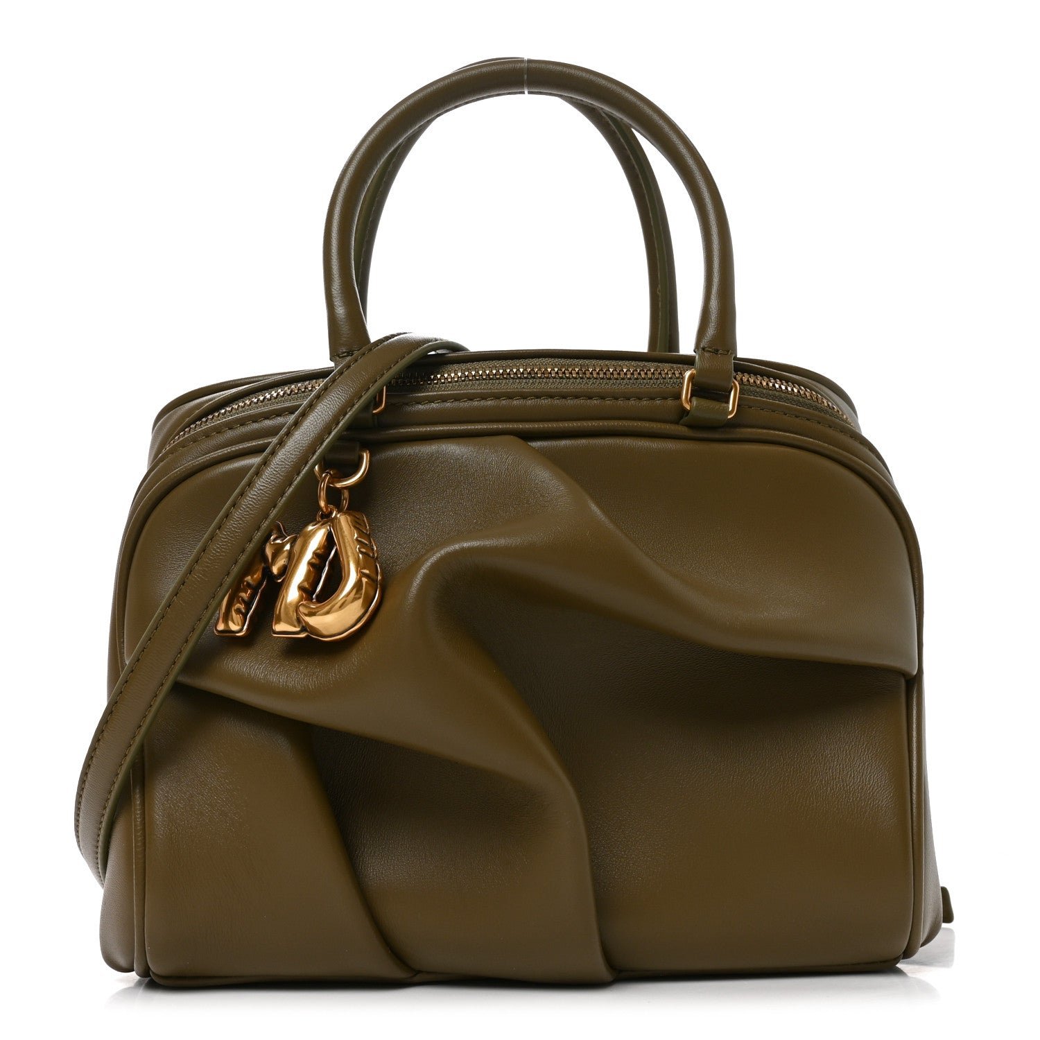 Marc Jacobs Marc Jacobs Lambskin Small The Wave Bag Olive