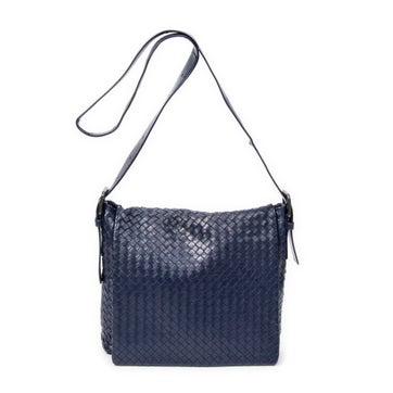 Bottega Veneta Leather Flap Messenger