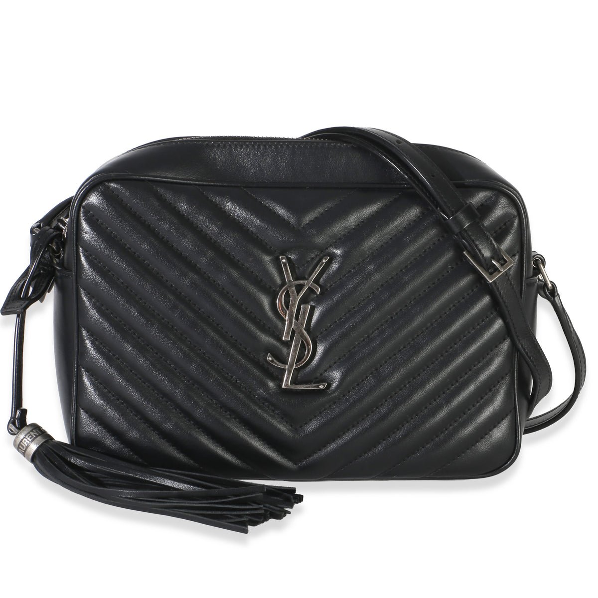 Black Matelasse Calfskin Lou Camera Bag