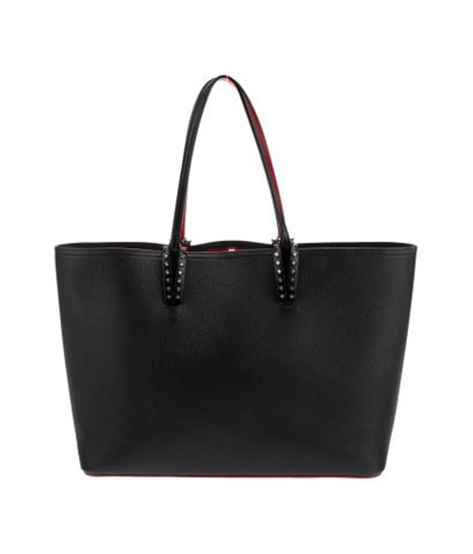 Christian Louboutin Louboutin Spike Calfskin Spikes East West Cabata Tote Black