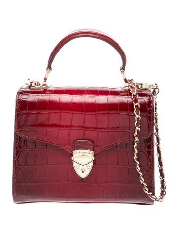 Aspinal of London Embossed Leather Top Handle Bag