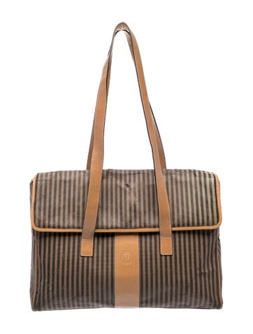 Fendi Pequin Shoulder Bag Vintage