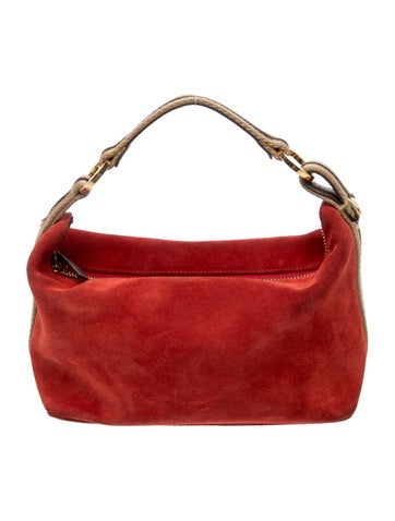 Suede Top Handle Bag