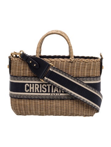 Oblique Jacquard Basket Bag Medium