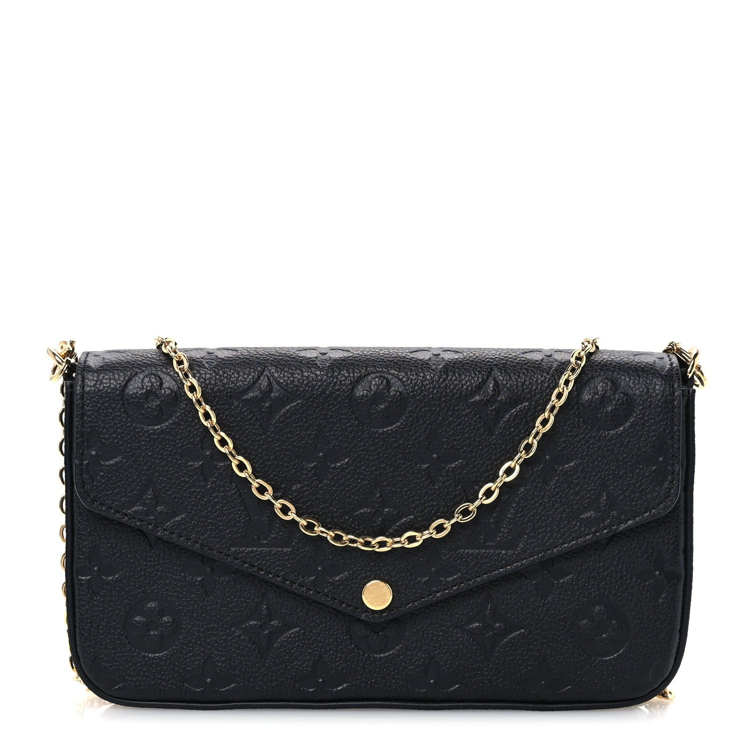 Louis Vuitton Empreinte Pochette Felicie Chain Wallet Black