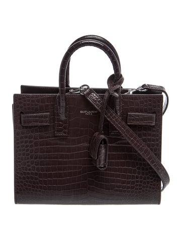 Embossed Leather Sac De Jour Nano