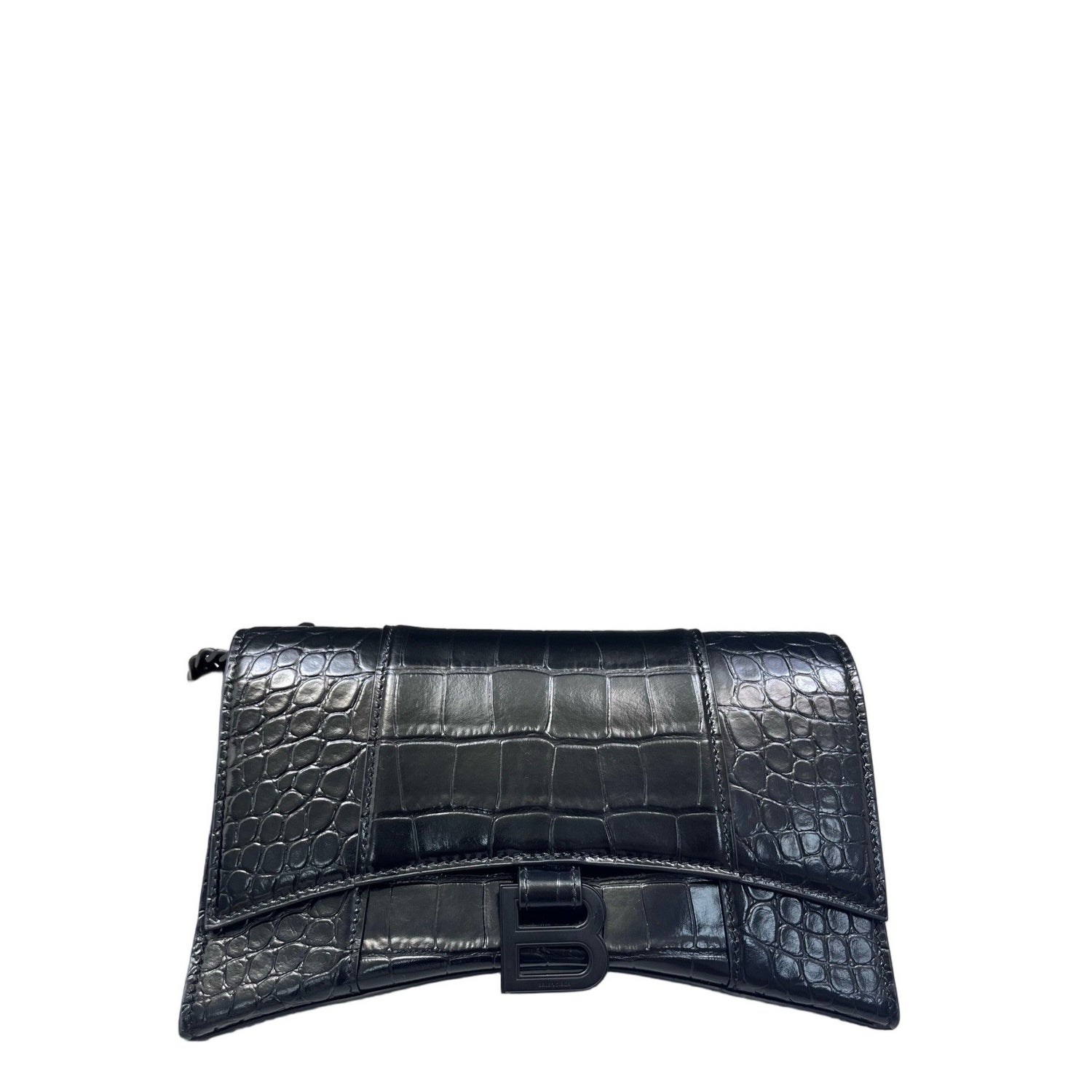 Calfskin Hourglass Wallet with Chain XS