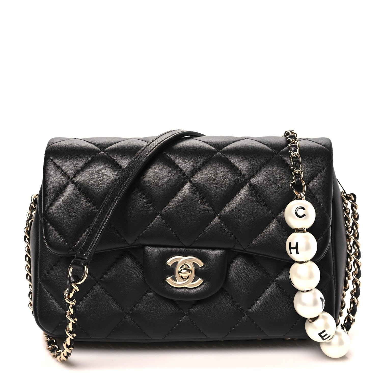 Chanel Lambskin Quilted Small My Precious Flap Black