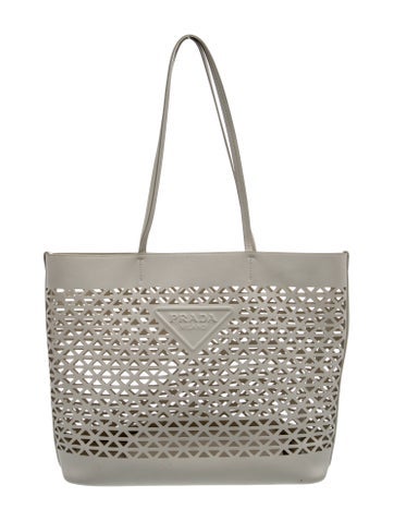 Leather Perforated Leather Tote