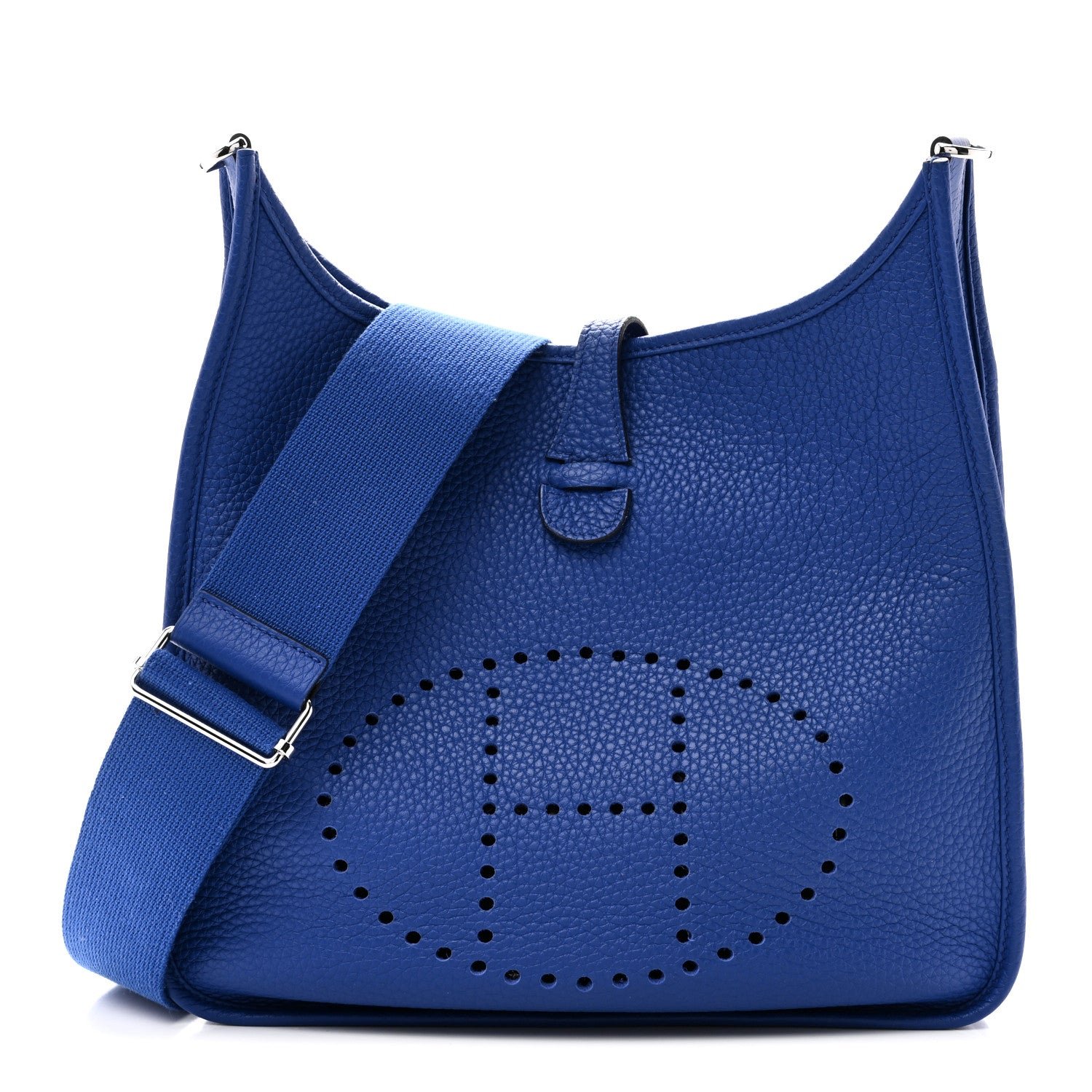 Hermes Taurillon Clemence Evelyne III PM Bleu Royal
