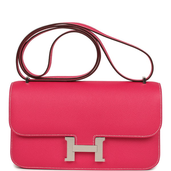 Hermes Hermes Constance Elan Rose Tyrien Epsom Palldium Hardware