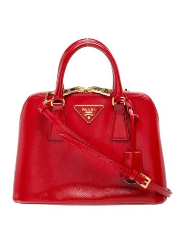 Enameled Metal Triangle Top Handle Bag