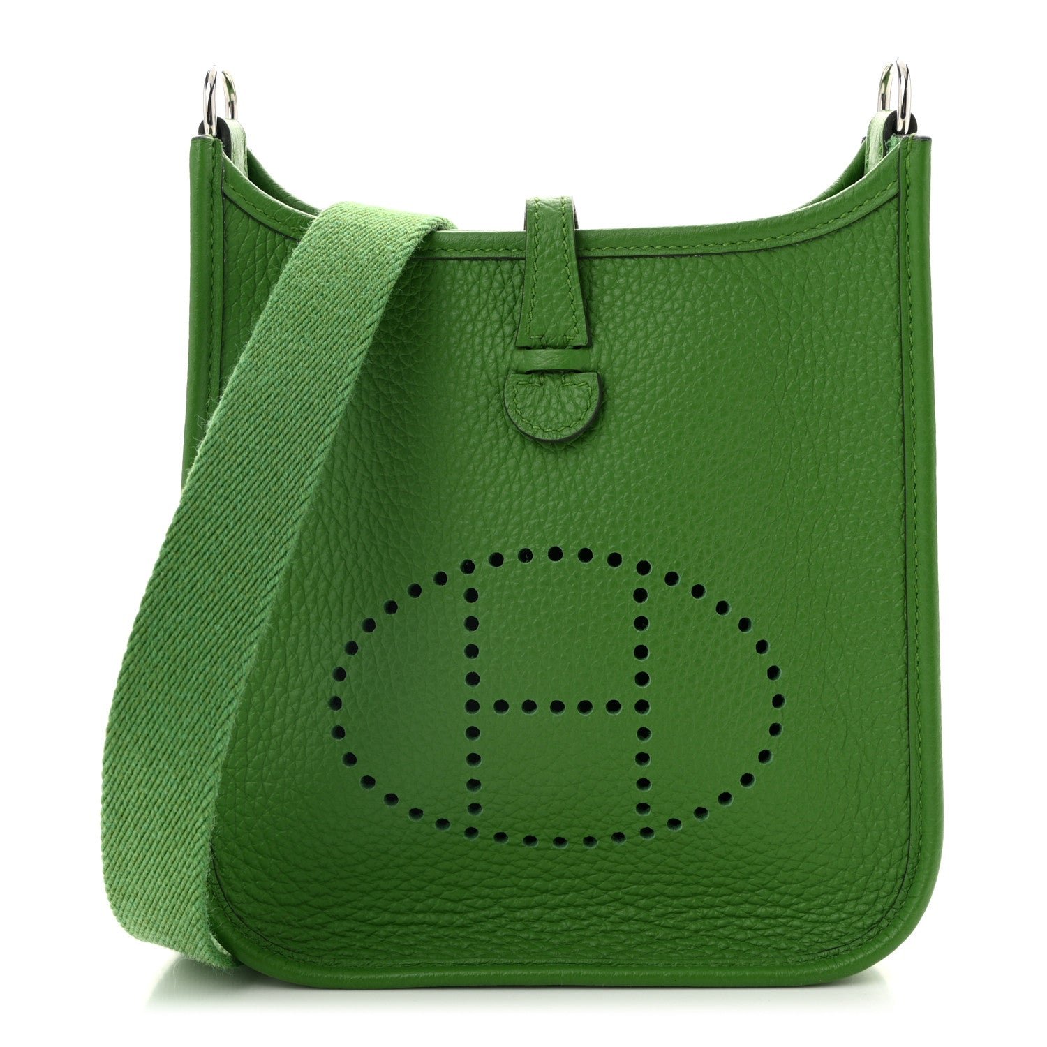 Hermes Taurillon Clemence Amazone Evelyne TPM Vert Yucca