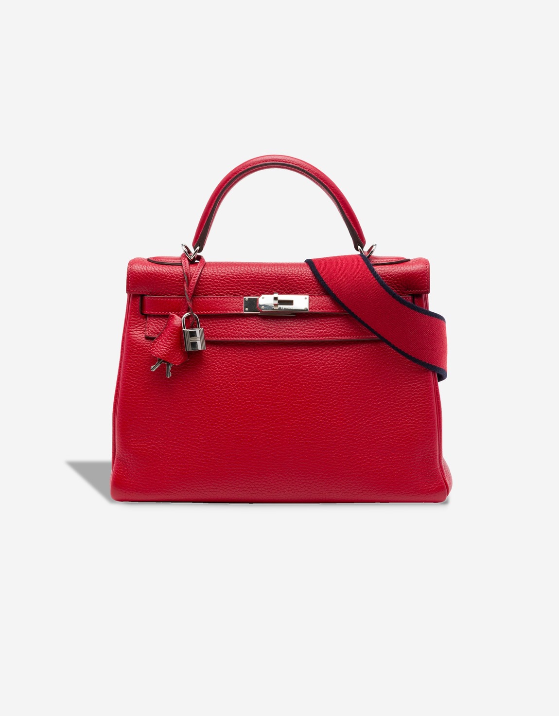 Hermes 
		Kelly 32 Togo Rouge Casaque    