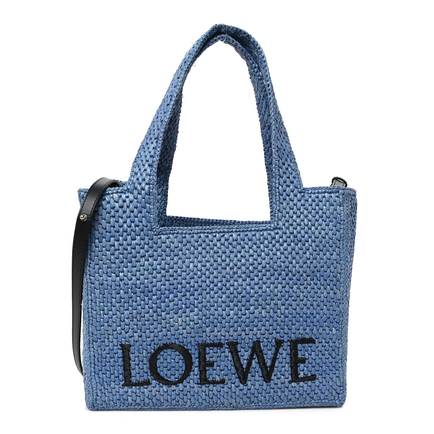 Loewe Loewe X PAULA'S IBIZA Raffia Small Font Tote Light Blue