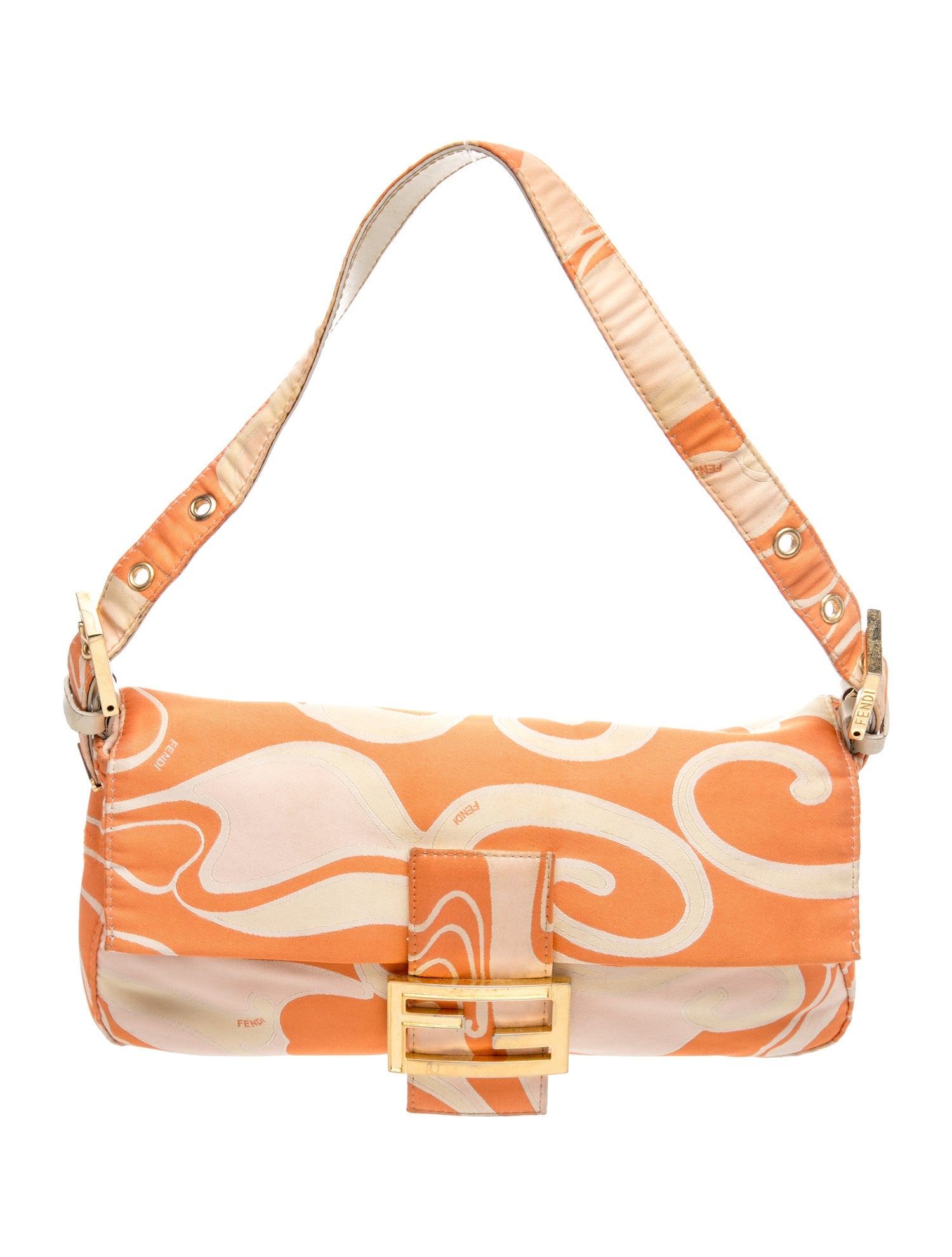 Fendi Zucca FF Psychedelic Swirl Baguette Vintage