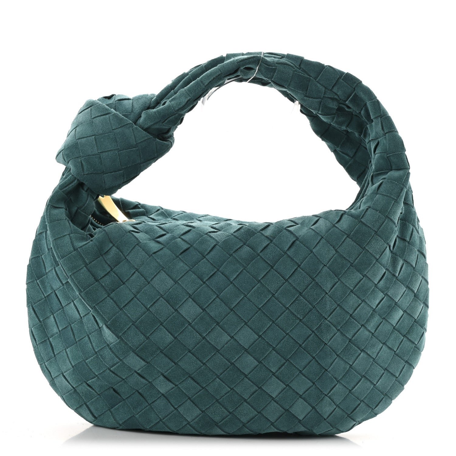 Bottega Veneta Suede Calfskin Intrecciato Teen Jodie Hobo Scuba