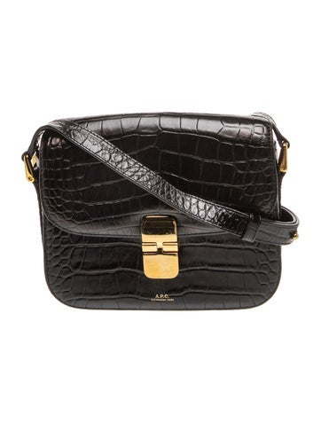 Embossed Leather Crossbody Bag