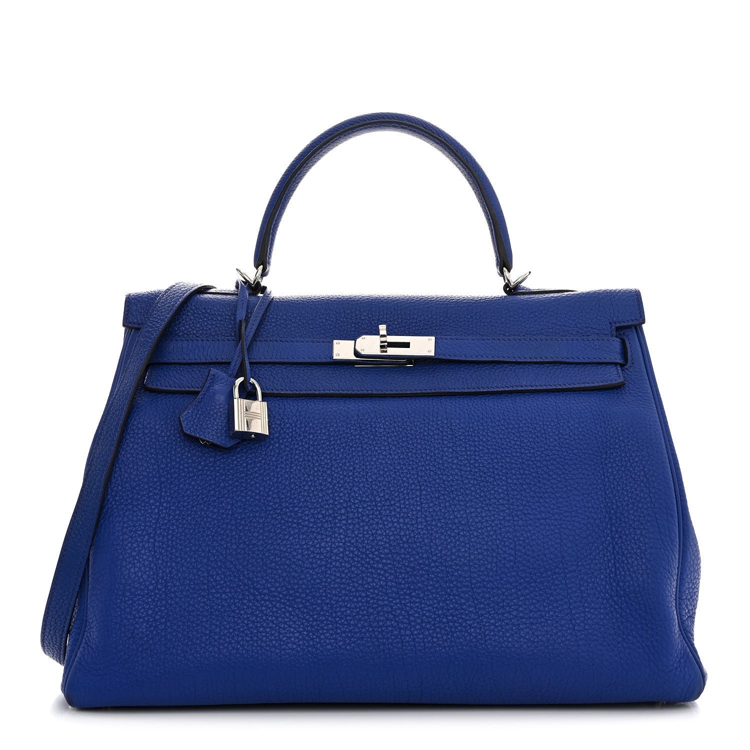 Hermes Togo Kelly Retourne 35 Bleu Electrique
