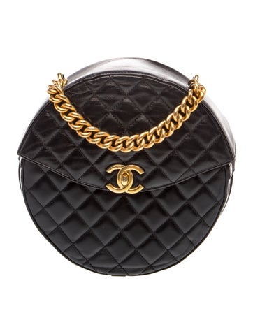Quilted Round Flap Bag