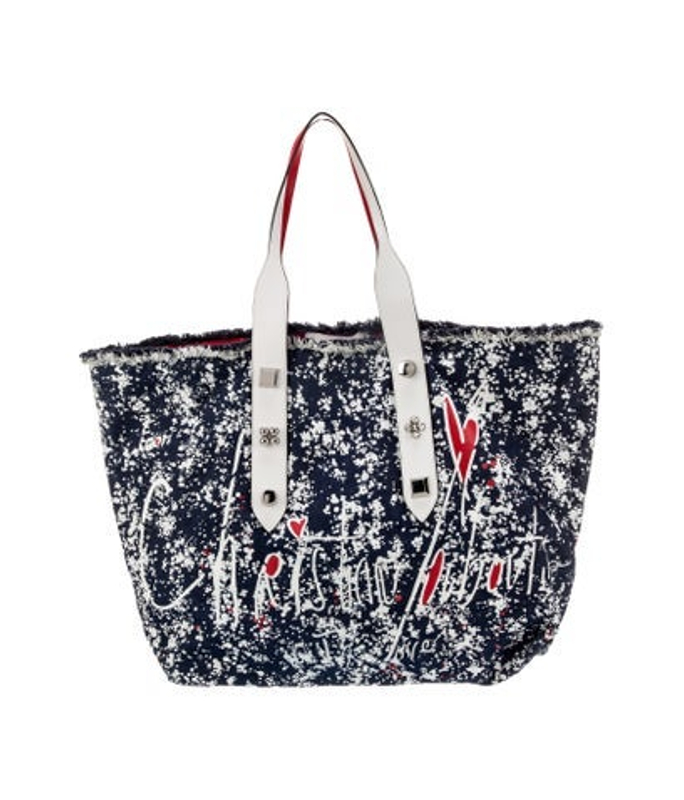 Christian Louboutin Louboutin Denim Christian Louboutin Frangibus Tote Bag In Blue