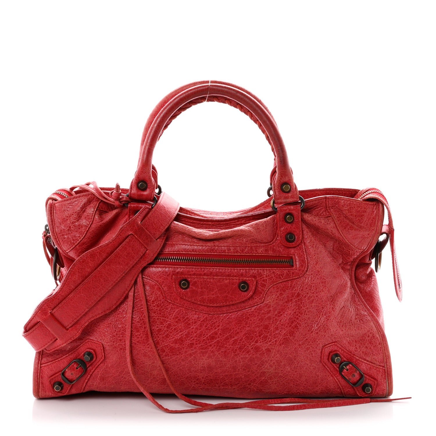 Balenciaga Agneau Classic Hardware City Rouge Cardinal
