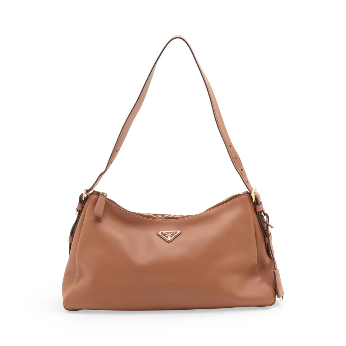 Prada Amier Large 1BC228 Leather Shoulder bag Brown