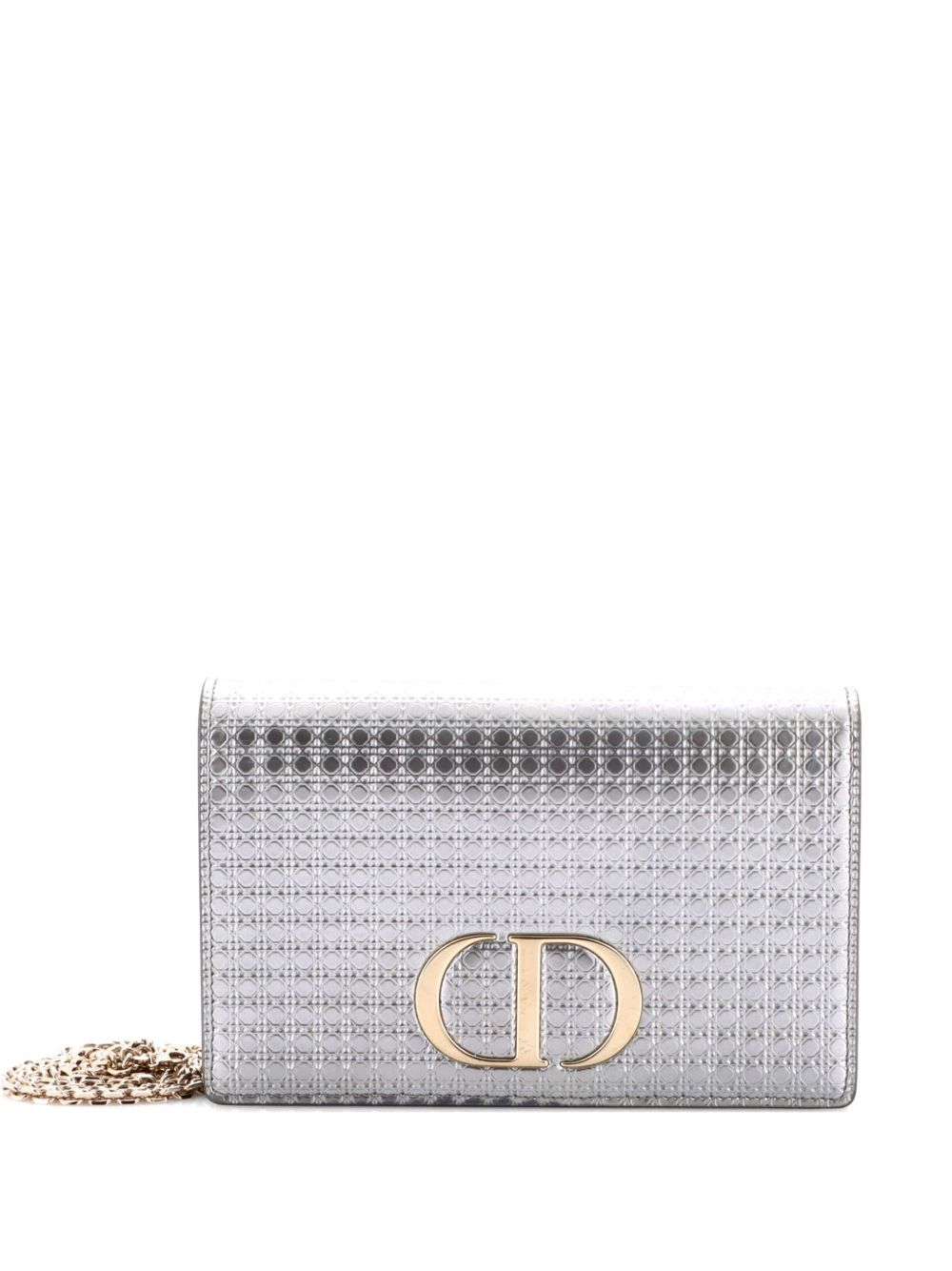 30 Montaigne 2-in-1 Pouch Micro Cannage Metallic Calfskin belt bag
