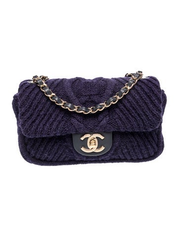Paris-Hamburg Cable Knit Mini Flap Bag
