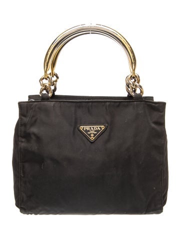 Tessuto Nylon Top Handle Bag Vintage