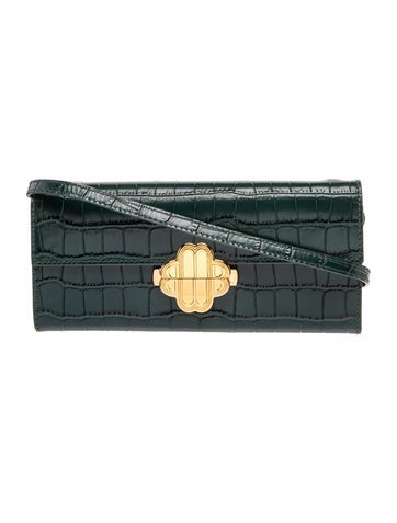 Maje Embossed Leather Shoulder Bag