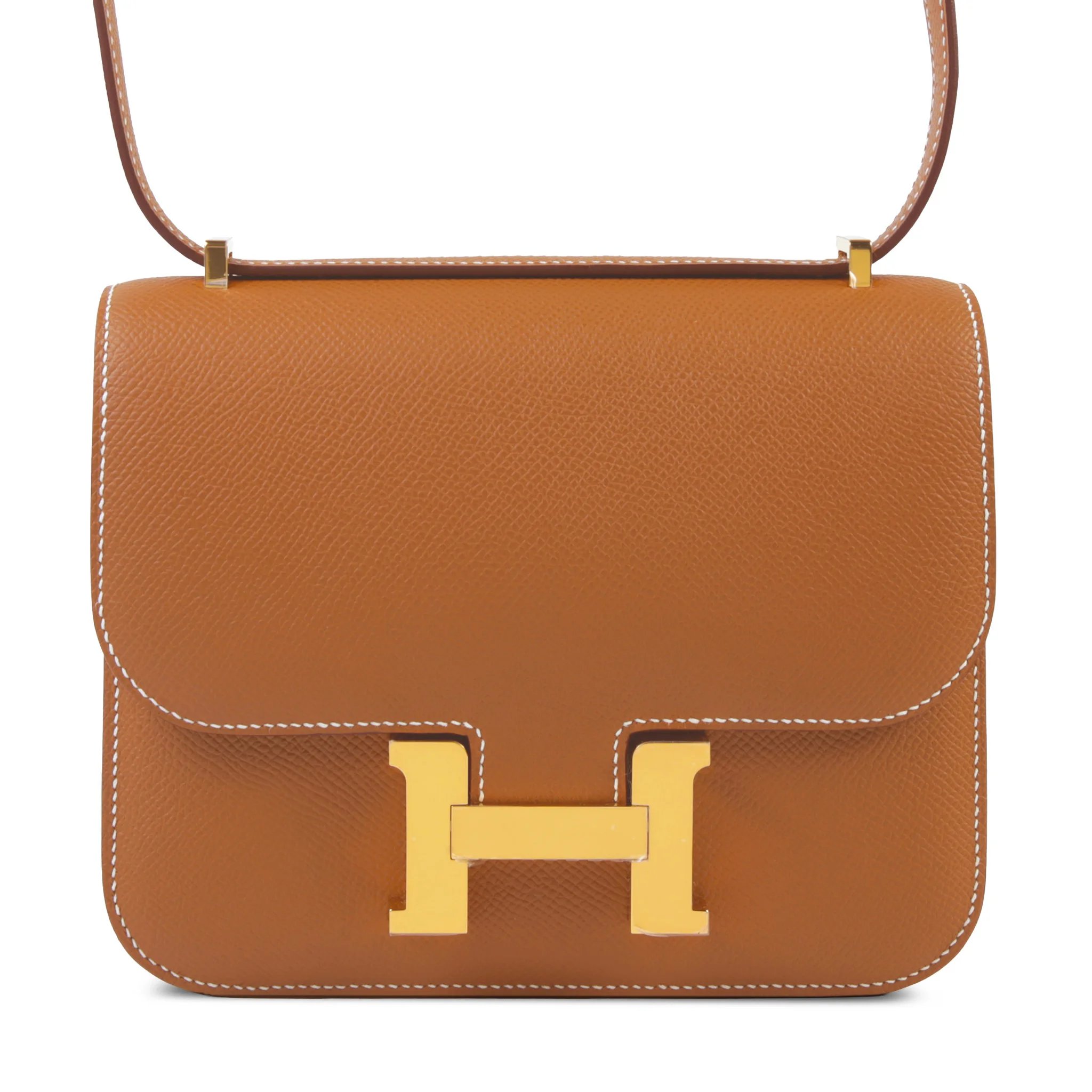 Unused ( Rank NS ) HERMÈS Constance Mini 19 Mirror Gold (37) Epsom Gold hardware W (2024)