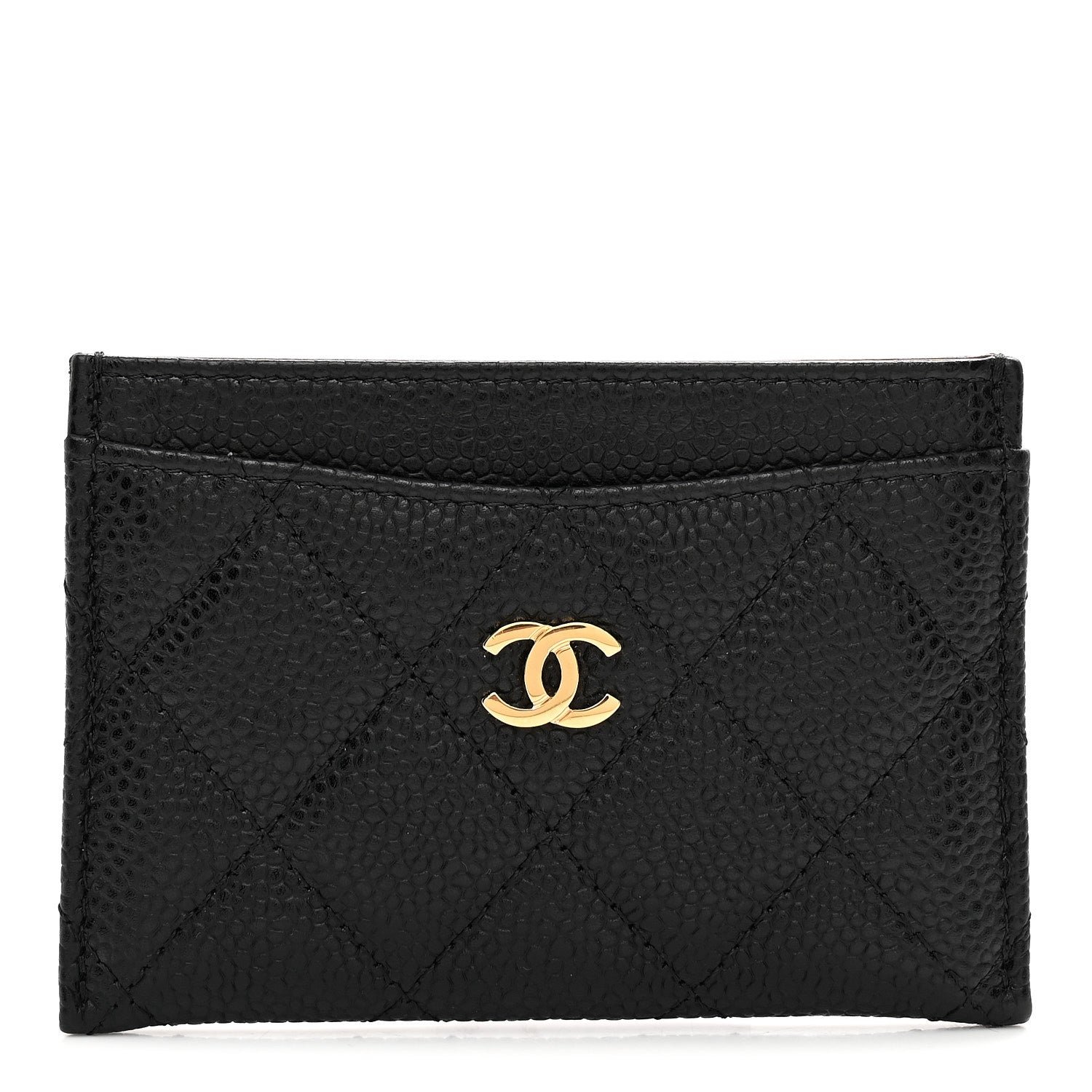 Chanel Caviar Quilted Card Holder Black