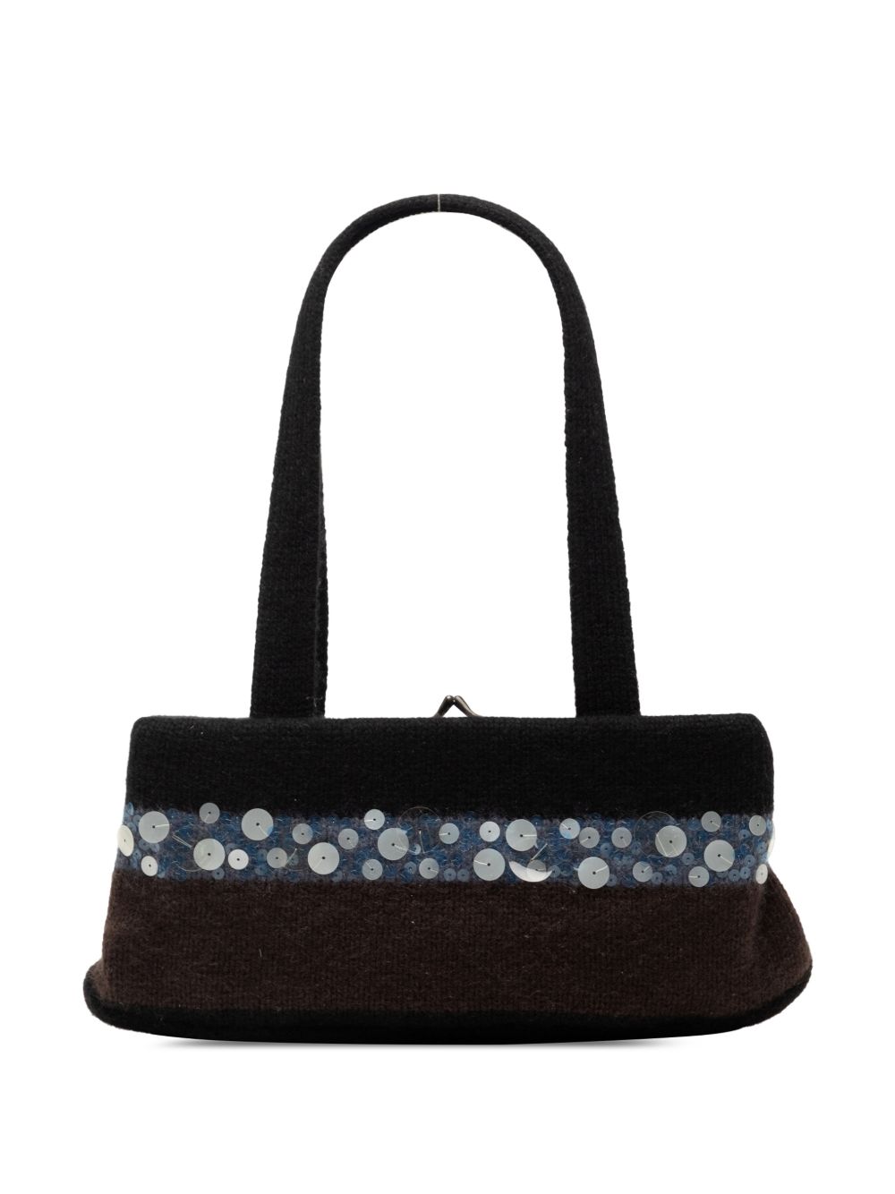 20th Century Wool and Sequin Embellished Clasp shoulder bag