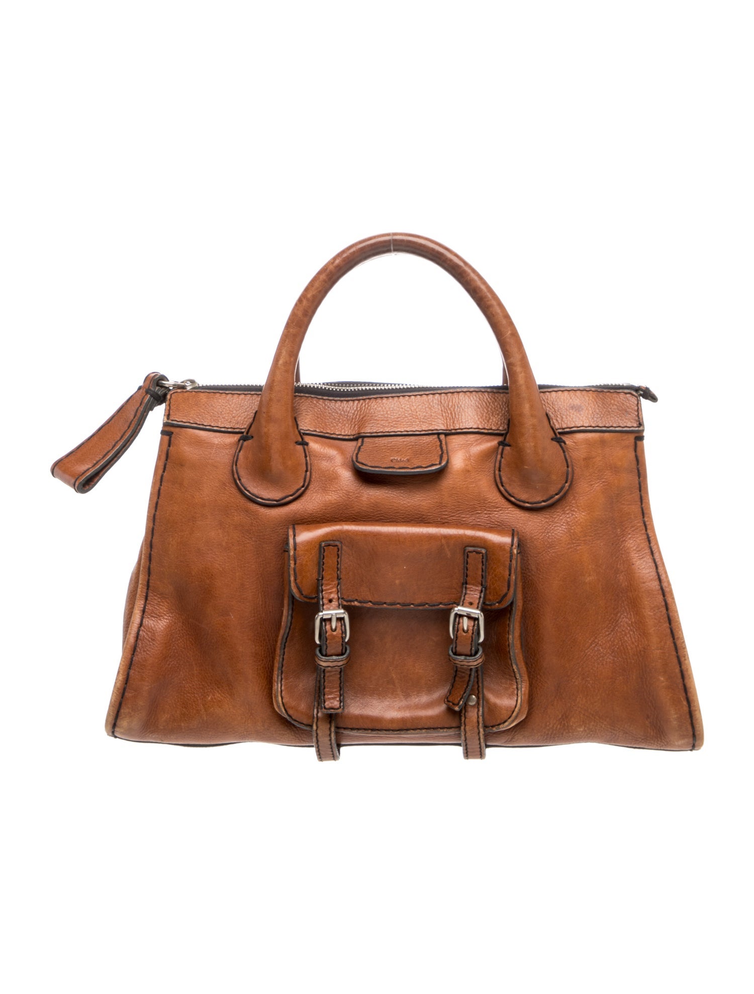Leather Top Handle Bag