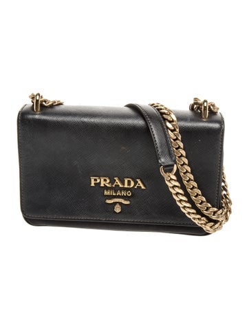 Saffiano Leather Chain Wallet