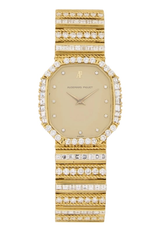 Gold Diamond Bezel 4207BA 30X32MM Watch