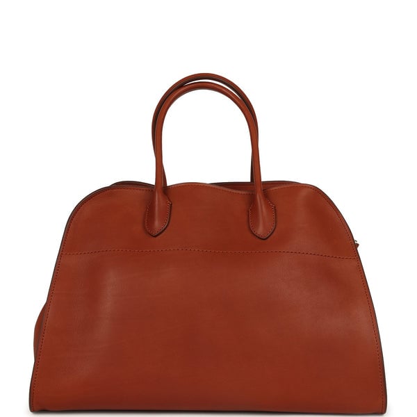 The Row Soft Margaux 15 Acero Leather Silver Hardware