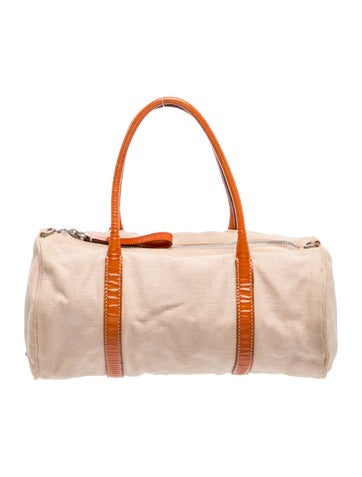 Enameled Metal Triangle Top Handle Bag