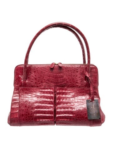 Crocodile Top Handle Bag