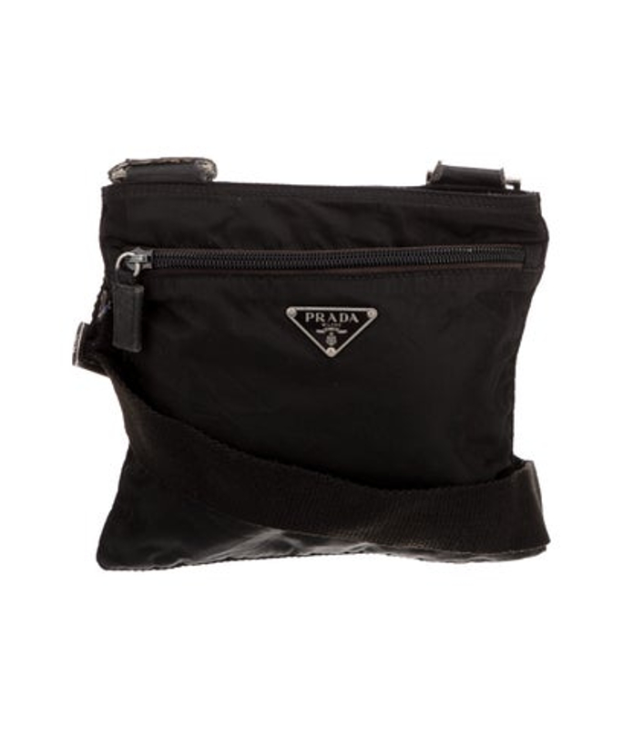 Prada Enameled Metal Triangle Shoulder Bag