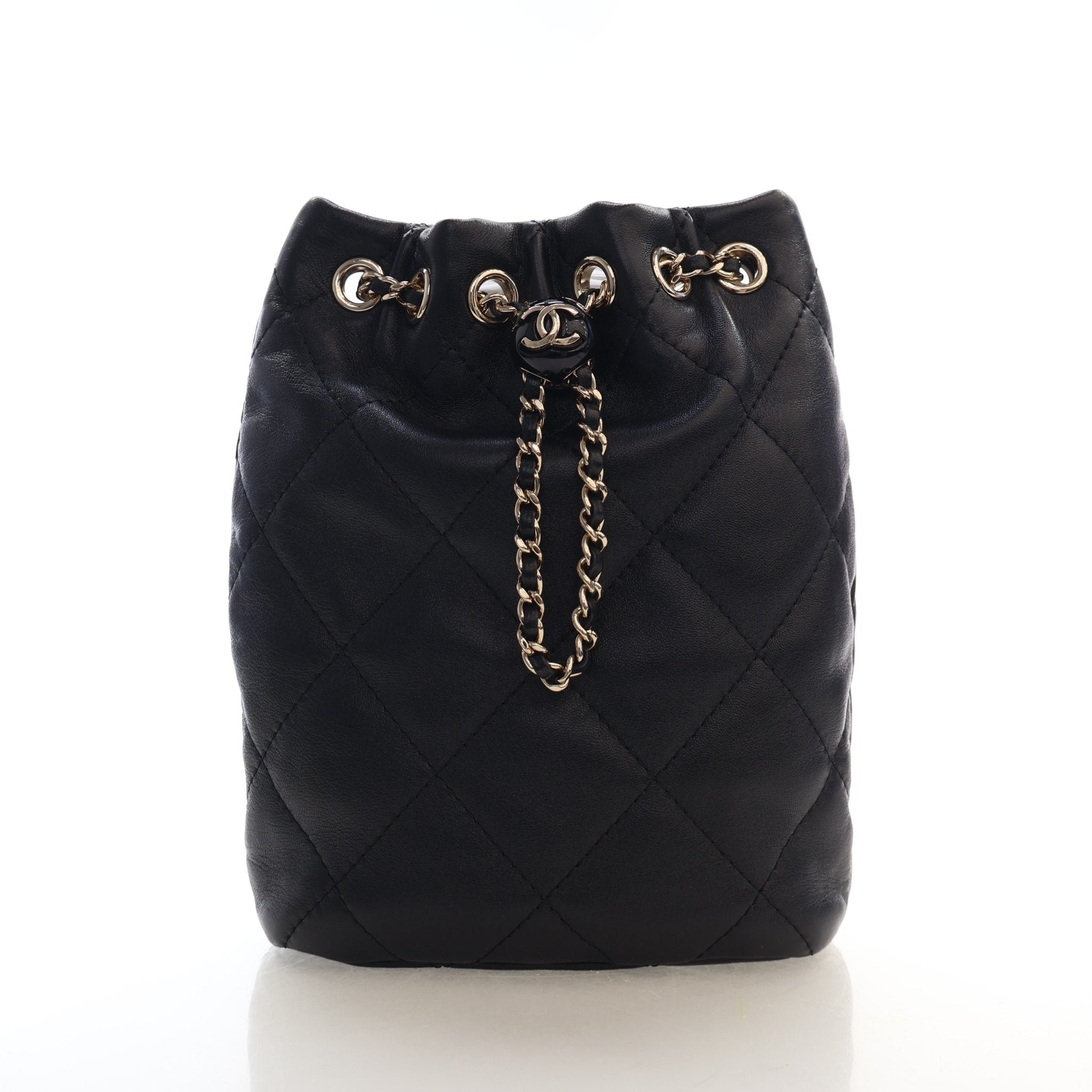 Chanel Small Lambskin Drawstring Backpack