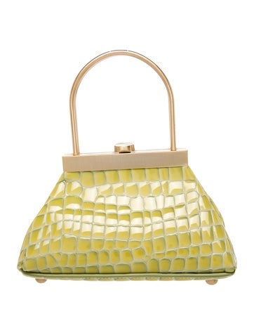 Embossed Leather Evening Bag