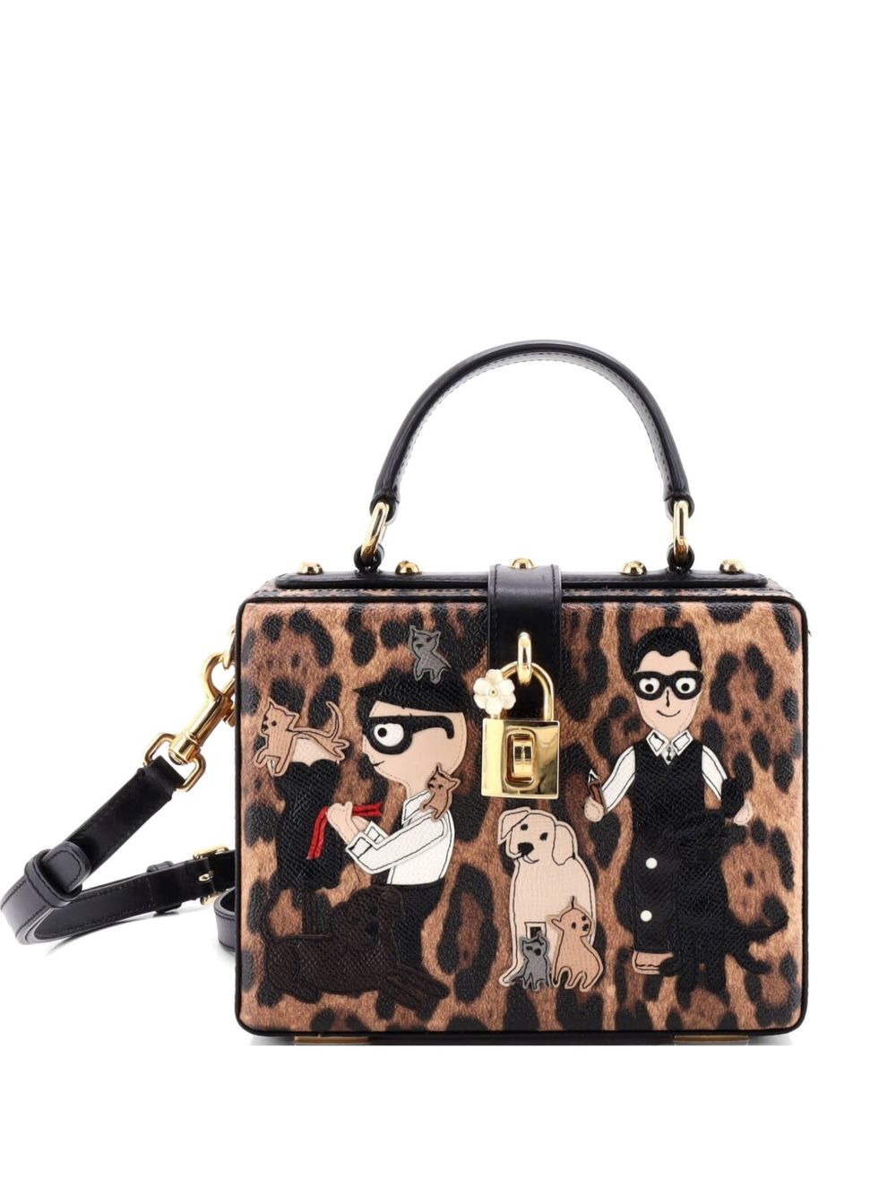 Treasure Box Bag Patchwork Saffiano Leather Small satchel