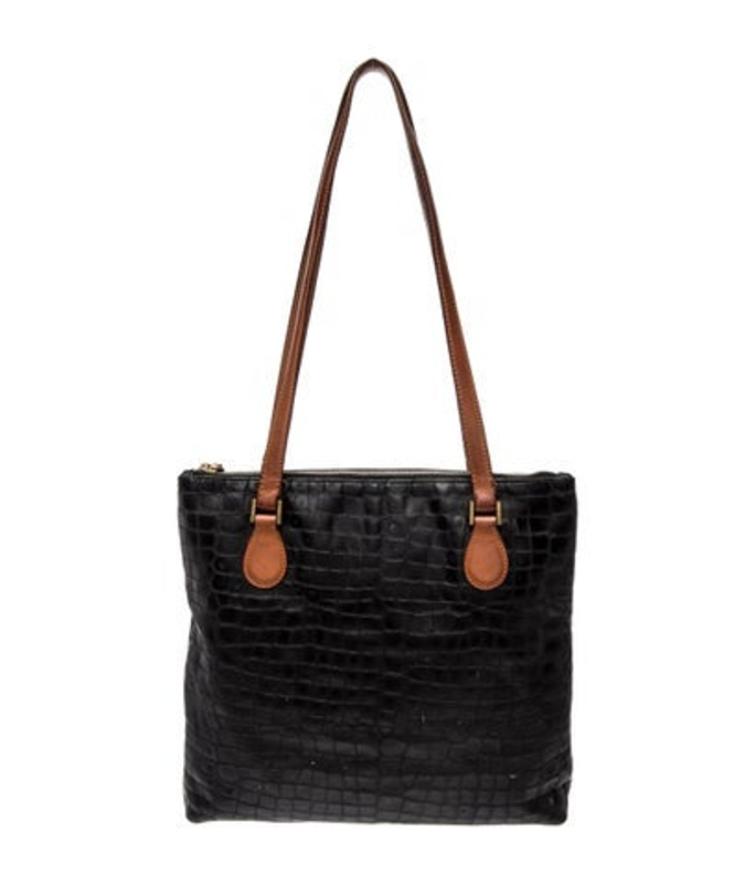 Moschino Embossed Leather Top Handle Bag