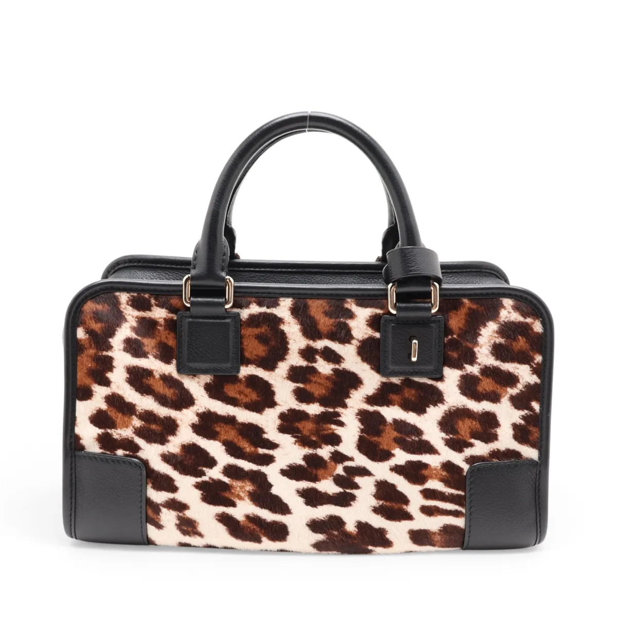 Loewe Amazona 28 Harako x leather Hand bag Brown x black