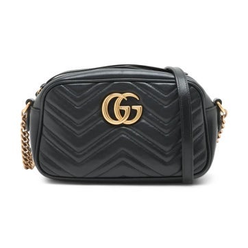 Calfskin GG Marmont Matelassé Small Shoulder Bag