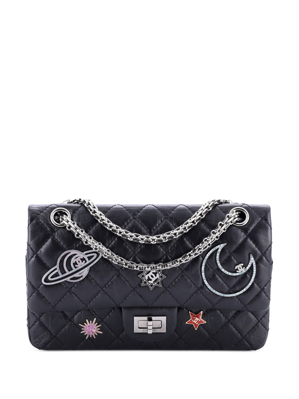 Space Charms Reissue 2.55 Flap Bag Quilted Aged Calfskin 225 shoulder bag